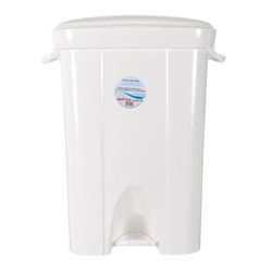 Lixeira c/ Pedal Sanremo 72L Branca Ref. 299/01 - Plaspel Comercial - Embalagens e Descartáveis