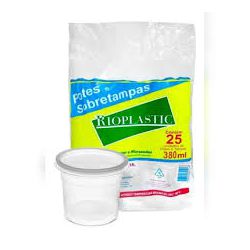 Pote Plástico PP Redondo Rioplastic com Sobretampa... - Plaspel Comercial - Embalagens e Descartáveis