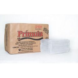Toalha Interfolha Primula 20x21 2DB Branca Ext-100 - Plaspel Comercial - Embalagens e Descartáveis