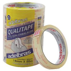 Fita Adesiva Adelbras PP 18/MMX50M-07 - Plaspel Comercial - Embalagens e Descartáveis