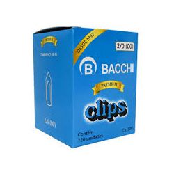 Clips Bacchi 2/0 C/720 UND - Plaspel Comercial - Embalagens e Descartáveis