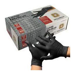 Luva Procedimento Nitrilica Descarpack Preta S/Pó ... - Plaspel Comercial - Embalagens e Descartáveis