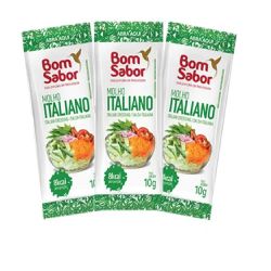 Molho Italiano Sachê Bom Sabor 10g c/200 und - Plaspel Comercial - Embalagens e Descartáveis