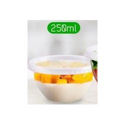 Pote Plástico PP Bowl Prafesta com Sobretampa 250m... - Plaspel Comercial - Embalagens e Descartáveis