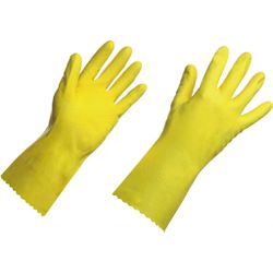 Luva Multiuso Latex Bettanin Amarela G - Quality S... - Plaspel Comercial - Embalagens e Descartáveis