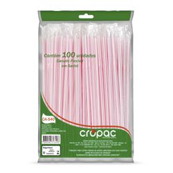 Canudo Biodegradável Cropac 5,8mm Flexível Sachê 2... - Plaspel Comercial - Embalagens e Descartáveis