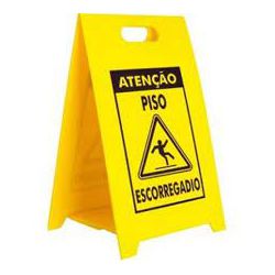 Placa Sinalizadora Plástica Bettanin Piso Escorreg... - Plaspel Comercial - Embalagens e Descartáveis