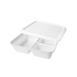 Bandeja EPS Copobras 3 Div 750ML PT090F C/10 UND - Plaspel Comercial - Embalagens e Descartáveis