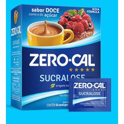 Adoçante Sachê Zero Cal c/50 und - Plaspel Comercial - Embalagens e Descartáveis