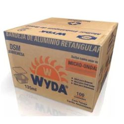 Bandeja Aluminio Wyda 135ML DSM C/100 - Plaspel Comercial - Embalagens e Descartáveis