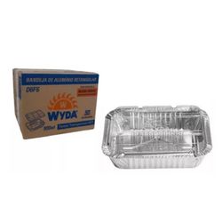 Bandeja Aluminio Wyda C/TAMPA Pet 500ML D6FS C/50 - Plaspel Comercial - Embalagens e Descartáveis