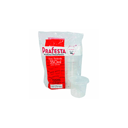 Pote Plástico PP Redondo Prafesta com Tampa 350ml ... - Plaspel Comercial - Embalagens e Descartáveis