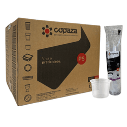 Pote Plástico Copaza Translúcido Liso 120ml c/30x5... - Plaspel Comercial - Embalagens e Descartáveis