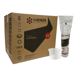 Pote Plástico Copaza Translúcido Liso 200ml c/20x5... - Plaspel Comercial - Embalagens e Descartáveis