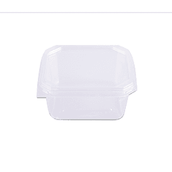 Pote Plástico PP Quadrado Prafesta com Tampa 150ml... - Plaspel Comercial - Embalagens e Descartáveis