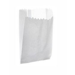 Saco de Papel Mono Branco Pipoca 1 C/100 UND - Plaspel Comercial - Embalagens e Descartáveis