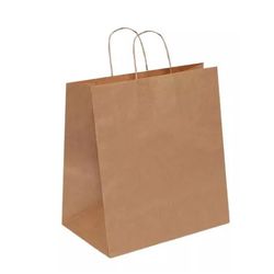 Sacola Papel Kraft Natural Zagarollo 31x12,5x39CM ... - Plaspel Comercial - Embalagens e Descartáveis