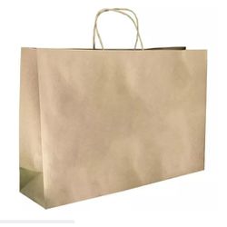 Sacola Papel Kraft Natural Zagarollo 40x13,5x31CM ... - Plaspel Comercial - Embalagens e Descartáveis