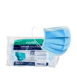 Mascara Descartavel Inoven Tripla C/elastico e Cli... - Plaspel Comercial - Embalagens e Descartáveis