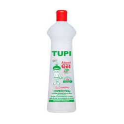 Alcool Gel Tupi 70 INPM Antisseptico 500G - Plaspel Comercial - Embalagens e Descartáveis
