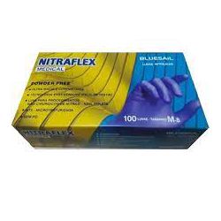 Luva Procedimento Nitrilica Nitraflex Azul Violeta... - Plaspel Comercial - Embalagens e Descartáveis
