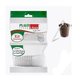 Kit Gourmet Acrílico Copo 25ml com Colher Piccolo ... - Plaspel Comercial - Embalagens e Descartáveis