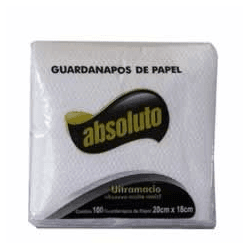 Guardanapo de Papel Absoluto 30x28cm c/100 und - Plaspel Comercial - Embalagens e Descartáveis