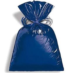 Saco para presente Metal 30X44 Star Azul Intenso - Plaspel Comercial - Embalagens e Descartáveis