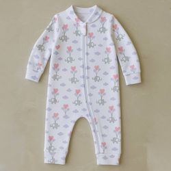 Macacão Bebê Algodão estampa Elefante - MML-EST-03... - PLUMINHA
