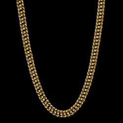 Corrente Grumet Lacraia(7mm) - 60cm - Banhada a Ou... - P.O Joias