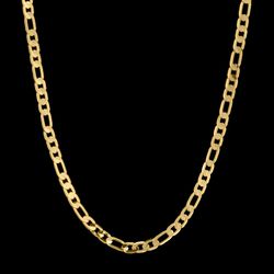 Corrente 3 por 1(3mm) - 60cm - Banhado a Ouro 18K ... - P.O Joias