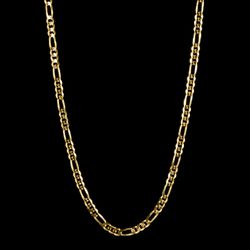 Corrente 3 por 1 Achatado(3mm) - 70cm - Banhado a ... - P.O Joias