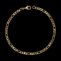 Pulseira 3 por 1(3mm) - 19cm ou 21cm - Banhado a O... - P.O Joias