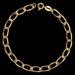 Pulseira Grumet Elos - 19 ou 21 - Banhado a Ouro 1... - P.O Joias