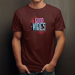 Camiseta Camisa Masculina Good Vibes Polo Blu Algo... - Polo Blu