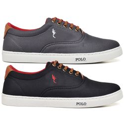 Kit 2 Pares Sapatenis Masculino Casual Cano Baixo ... - Polo Blu