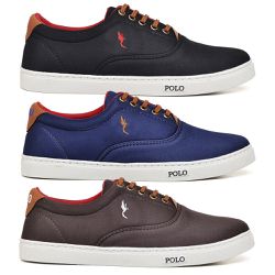 Kit 3 Pares Sapatenis Masculino Casual Cano Baixo ... - Polo Blu