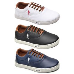 Kit 3 Pares Tênis Casual Masculino Menino Infantil... - Polo Blu