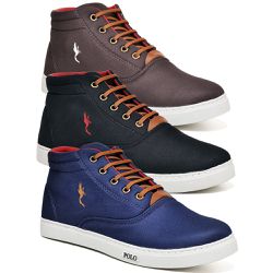 Kit 3 Pares Tenis Sapatenis Masculino Casual Botin... - Polo Blu