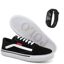 Kit Tenis Old Skool Estiloso e Confotavel Dia a Di... - Polo Blu