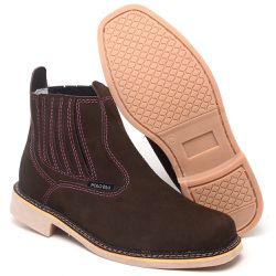 Bota Botina Feminina Country de Couro Rodeio Cano ... - Polo Blu