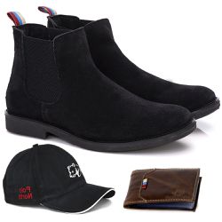 kit Botina Chelsea Masculina Polo North Preta + Bo... - Polo North