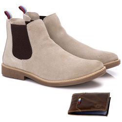 Botina Chelsea Masculina Clássica Areia Polo North... - Polo North