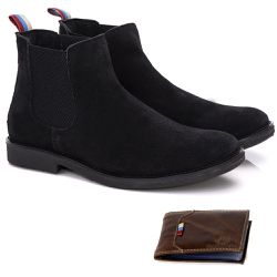 Botina Chelsea Masculina Clássica Toda Preta (All ... - Polo North
