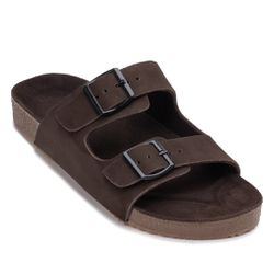 Sandália Polo Urban Zion em Couro Nobuck - Café - POLO URBAN