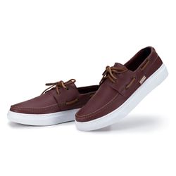 Mocassim masculino Ônix em couro Bordô - POLO URBAN