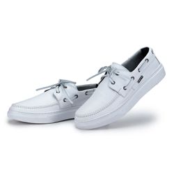 Mocassim masculino Ônix em couro Branco - POLO URBAN