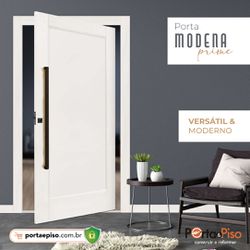 Folha de Porta Modena Prime (Branco) - Porta & Piso