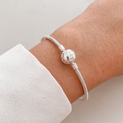 Pulseira De Prata Inspiração Pandora - 3375 - MEDALS