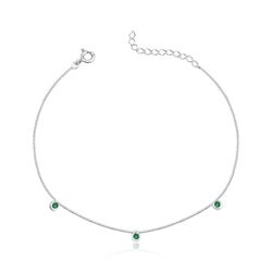 Pulseira De Prata Veneziana Verde Esmeralda - 221 - MEDALS